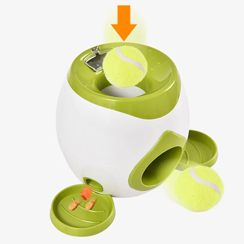 Automatic Dog Ball Launcher Dog Tennis Food Reward Machine Interactive Dog Ball Thrower Dog Tennis Balls Feeder for Dogs