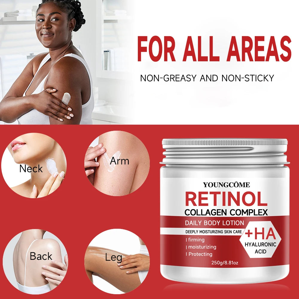 Collagen, Retinol & Hyaluronic Acid Cream - Anti-Aging Face Moisturizer for Face, Firming Skin Care Neck, Daily Moisturizer Face
