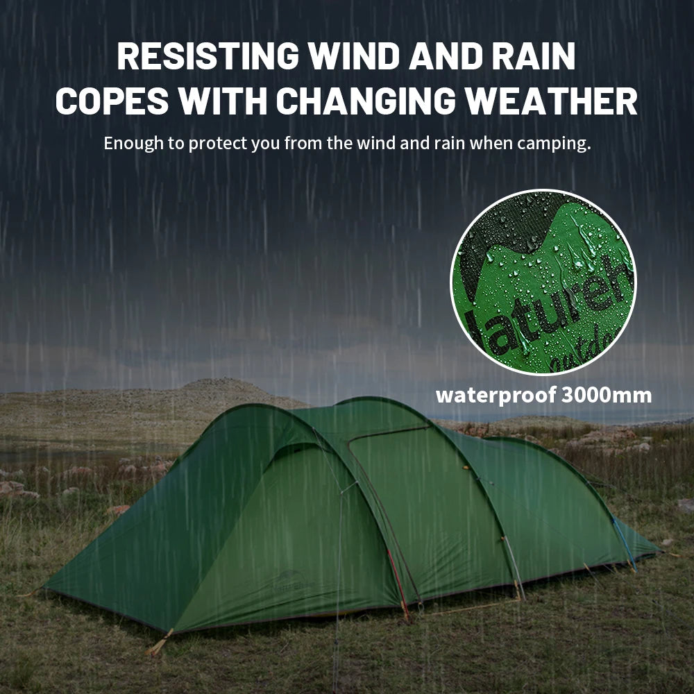 Naturehike Opalus 2 3 4 Tent 2 3 4 Person Hiking Tent 4 Season Tent Ultralight Family Travel Tent 20D Waterproof Camping Tent
