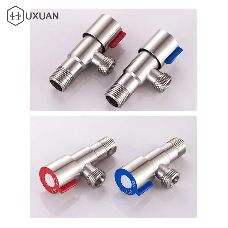 Stainless Steel Hot Cold Inlet Valve Toilet Filling Angle Valves Sink Basin Water Heater Faucet For Kitchen Bathroom Accessories