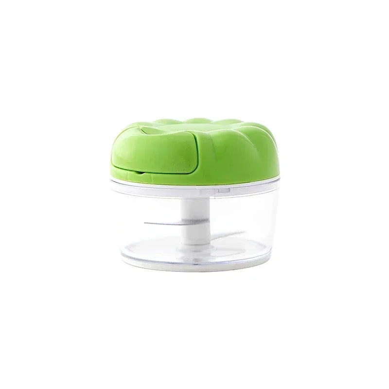 Manual Garlic Mincer Stainless Steel Blade and Hand Drawstring Food Vegetable Cutting Machine Meat Grinder Kitchen Gadgets
