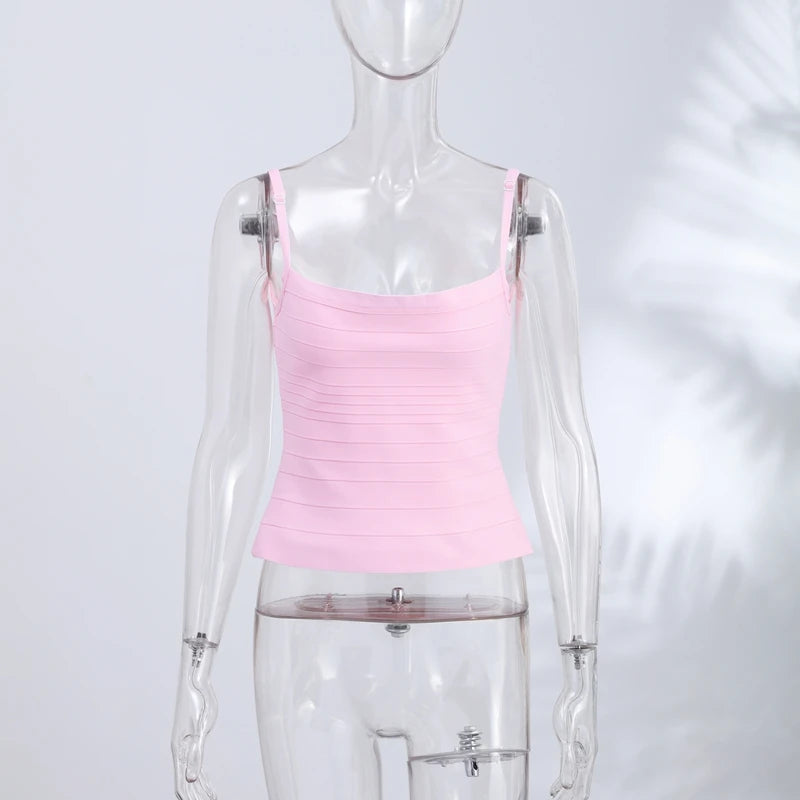 Sexy Striped Women's Slip Top Elastic Slim Waist-Closed Lady Vests 2026 Spring Summer Fashion Female Party Vacation Tanks New