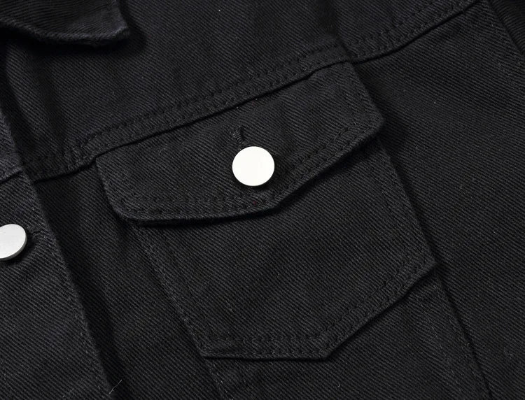 Pink Denim Jacket Women's Spring Autumn Single-breasted Lapel Coat Fashion Green Black Red Blue Outerwear Female Jean Overcoat