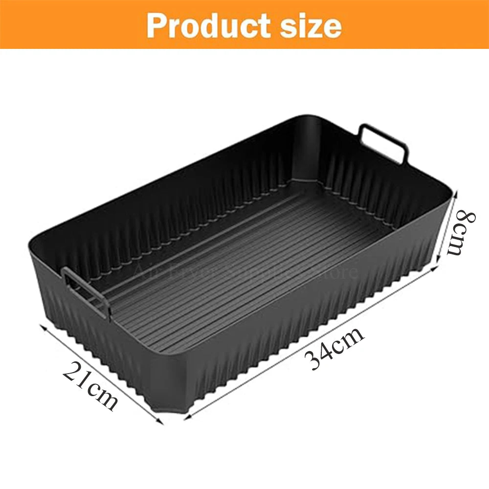 Rectangle Air Fryer Mold for Ninja Foodi Flex 10.4L AF500EU Reusable Heat Resistant Silicone Pot for Ninja Air Fryer Accessories
