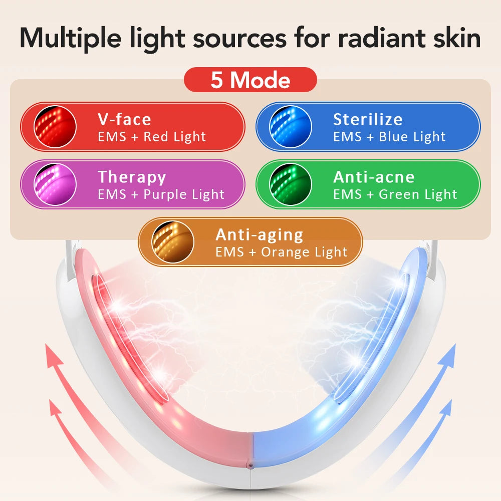V-Line Face Slimming Lifting Device Massager Skin Rejuvenation Shaping Beauty Instrument Electric Reduce Double Chin Belt