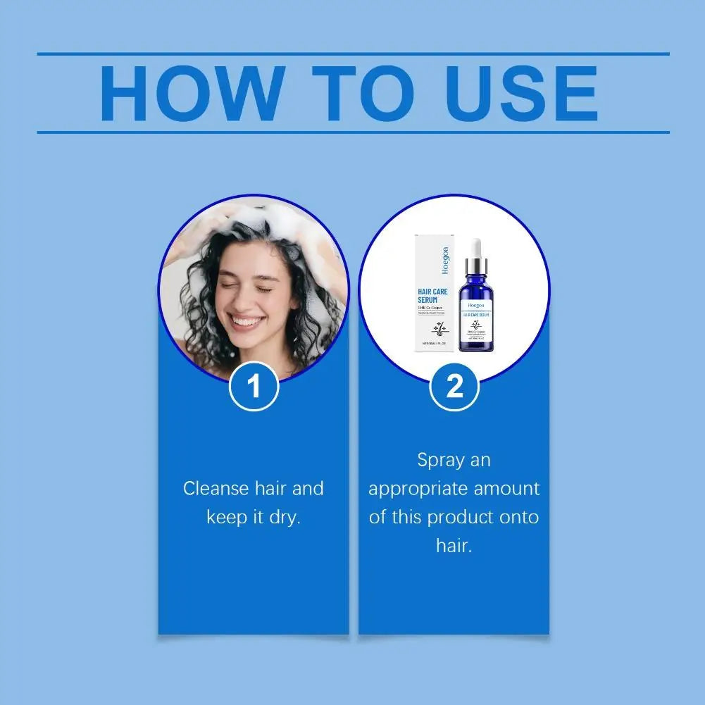 30ML Copper Peptide Hair Care Serum,For All Scalp Types Hair Strengthening Volumizing Nourishing Thicker Fuller Hair Essence