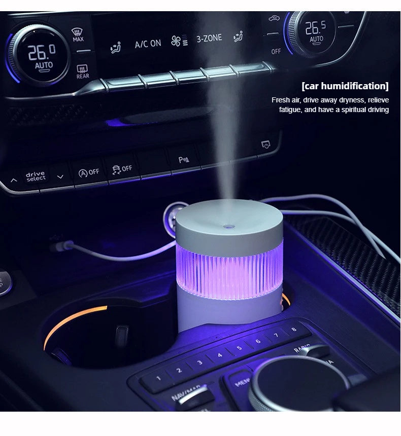 Mini 300ml Portable Air Humidifier USB Desktop Indoor Mute Air Atomization Humidifier Mist Maker Lights for Car Home Bedroom