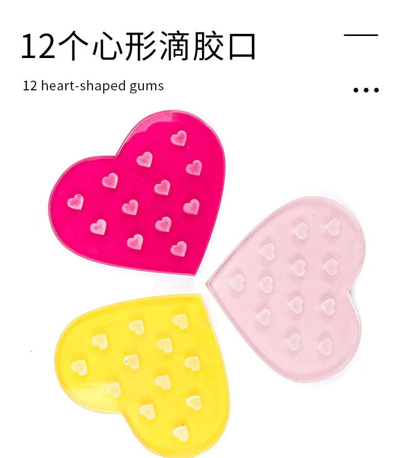 1Pc Heart Shaped Glass False Eyelash Stand Glue Holder Pad Eyelashes Extension Adhesive Pallet Paste Glue Pad Makeup Supplies