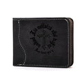 Men's Fashionable Minimalist Short Wallet Personalized PU Leather Design Compact Card Holder for Men