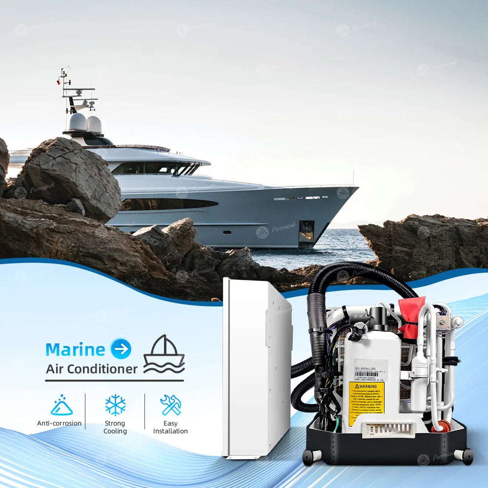 Easy Install 12000BTU Marine Chiller with Automatic Pump Insulated Pipes for Boat Use