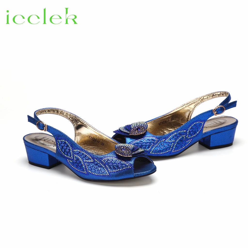 New Arrival Purple Color Women Peep Toe Sandals Shoes Matching bag Set For Mature Offices Ladies in Dress