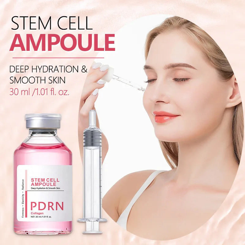 Stem Cell Ampoule PDRN Serum for Face Brightening Skin Smoothing Calming Repairing Daily Moisturizer