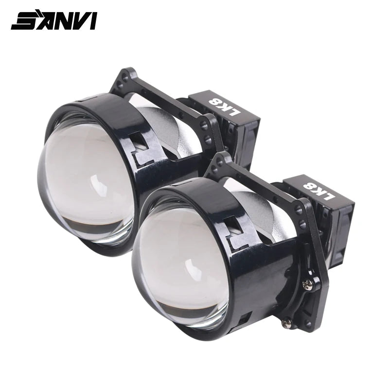 SANVI Car LK8 Bi LED Projector Lens Headlight 12V 120W Hella 3R G5 For H4 H7 9005 9006 LED Light Retrofit Car Accessories