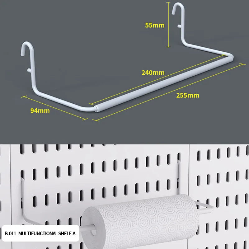 Study Room Pegboard with Shelves Tool Free Wall Grid Scratch Proof Easy to Install for Computer Desk Accessories