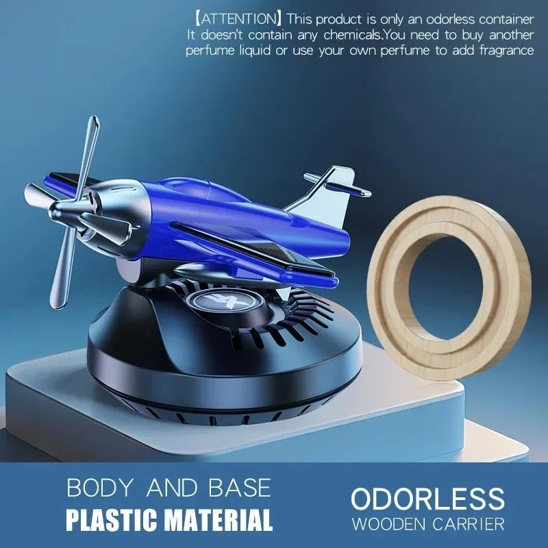 DIY Perfume Odorless car ornaments solar powered rotating helicopter air freshener decoration accessories fragrance diffuser men