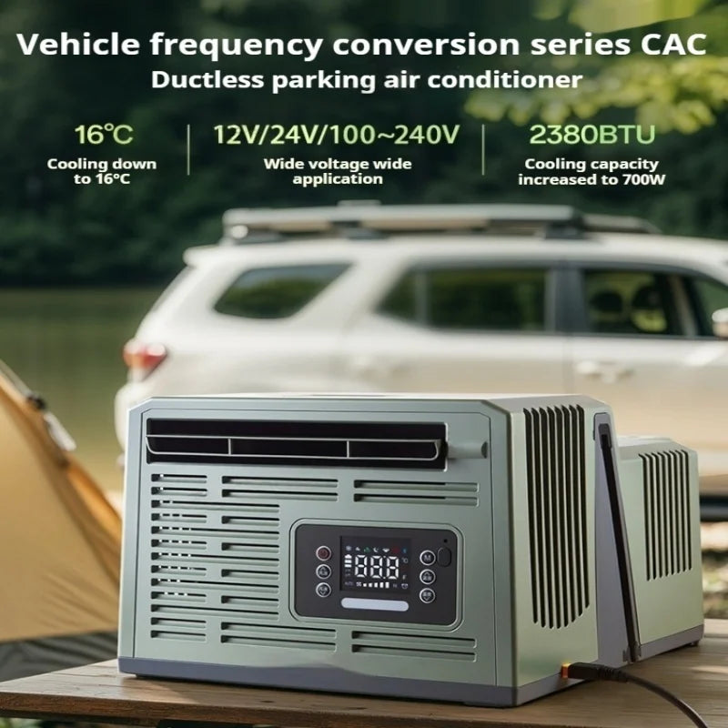 Small Portable Car Energy Saving Air Conditioner Ductless Hassle -Free Portable Parking Air Conditioner for Car Window Mounting