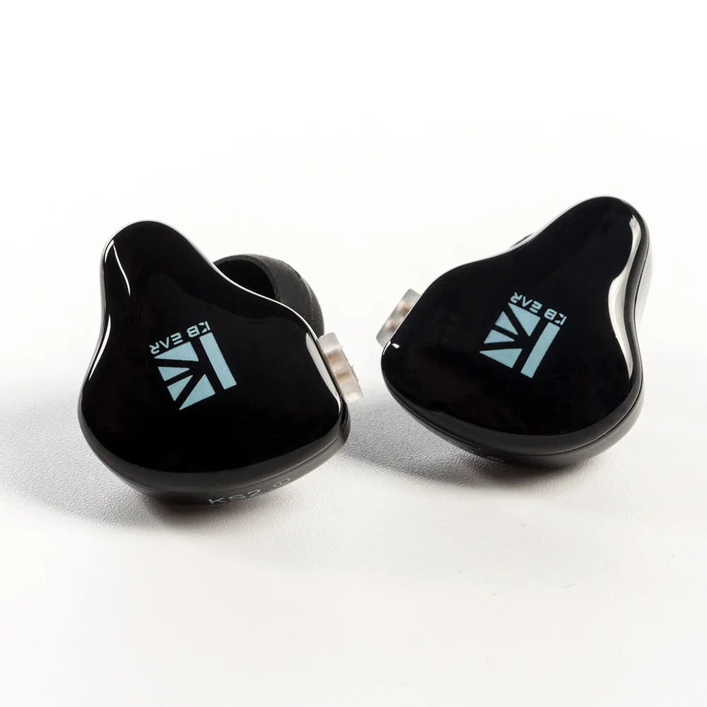 KBEAR KS2 IEM In Ear Stereo Bass HiFi Earbuds Noise Reduction High Resolution with Detachable Cable,Suitable for Running,Gaming