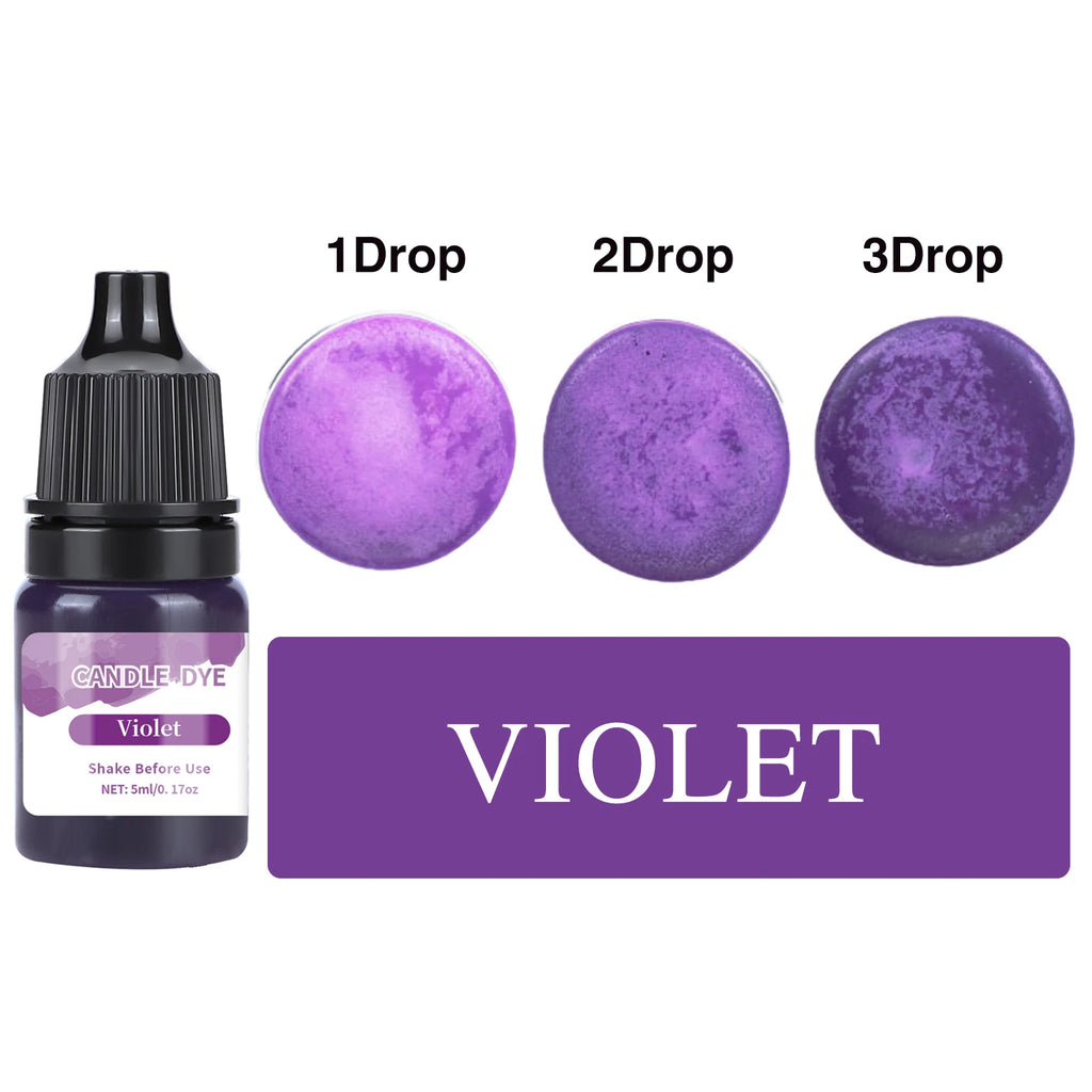 5ml/Bottle Candle Wax Pigment Colorant Non-Toxic Soy Candle Wax Pigment Liquid Dye Soy Wax DIY Soap Dyes Candle Making Supplies