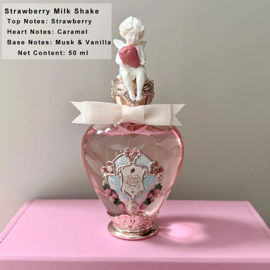 Flower Knows Cupid Perfume Strawberry Milk Shake Sweet Fragrance Eau De Parfum For Women Long Lasting Caramel Vanilla Musk