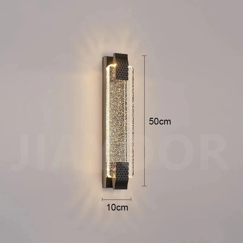 Luxury Wall Lamp Modern Gold Black LED Lamp TV Background Light Bedroom Bedside Living Room Decoration Indoor Light Bedside Lamp