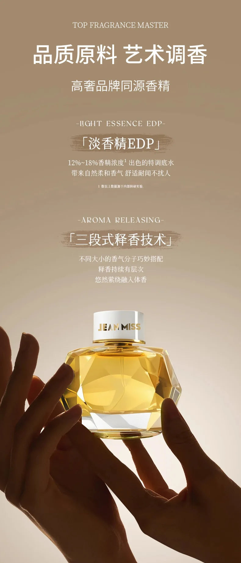 Long-lasting Freshness Series Crystal Tranquil Spheric Eau De Parfum Vaporisateur Natural Spray 100ML Ladies' Perfume