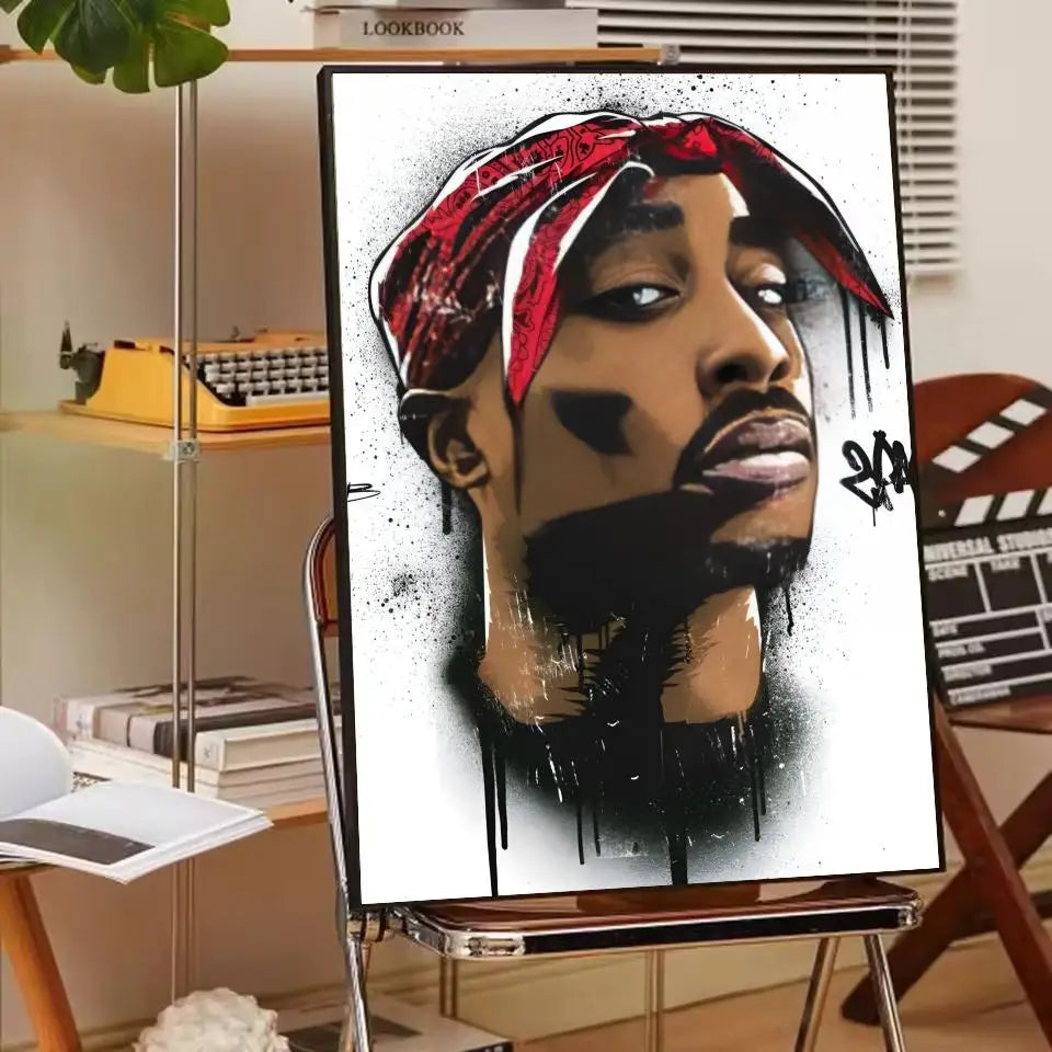 Rapper 2Pac T-Tupac S-Shakur Poster Paper Print Home Living Room Bedroom Entrance Bar Cafe Art Painting Decoration
