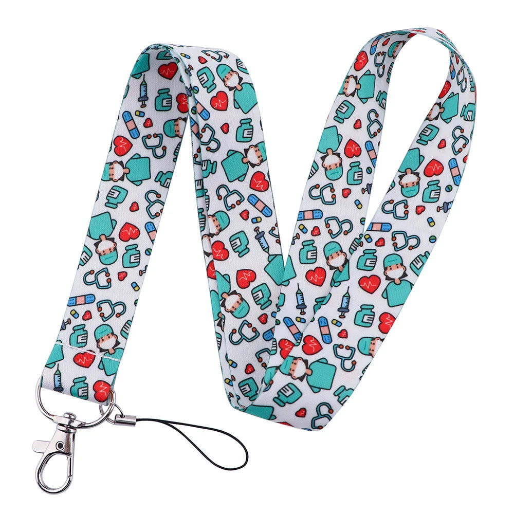 100 Designs Cute Art Lanyard for Keys Chain Badge Holder ID Credit Card Pass Hang Rope Lariat Mobile Phone Charm Accessories