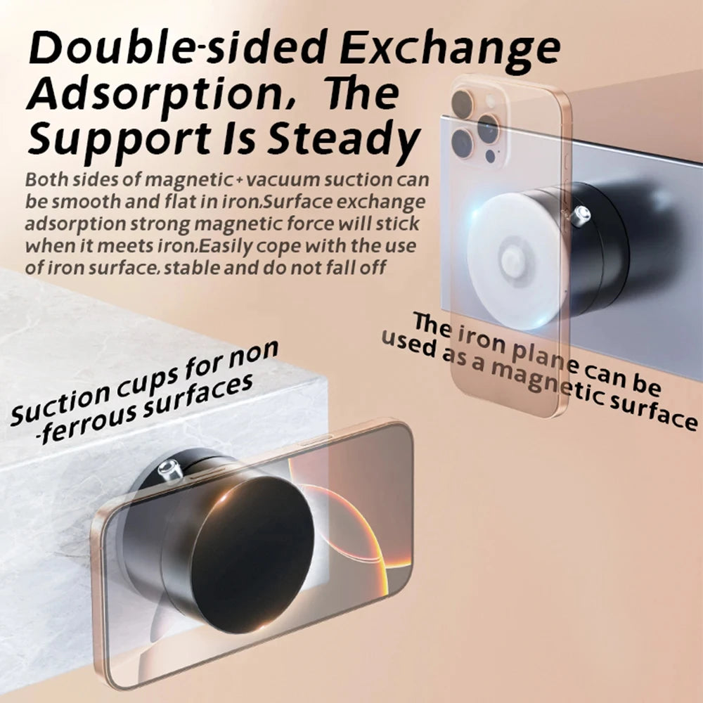 Pack Magnetic Phone Holder with Vacuum Suction Cup for Car, Foldable Mobile Stand for iPhone/ Android - DIY Accessories