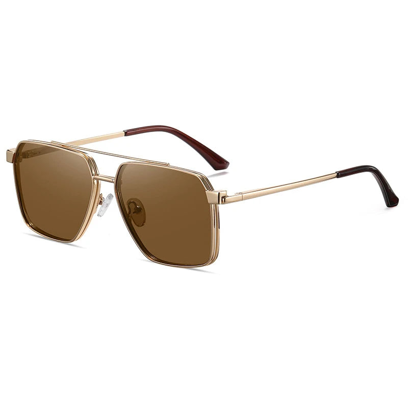 R57638 Polarized Clip Metal Spectacle Frame Casual Spring Hinge Presbyopia Eyeglasses Customizable Prescription Eyeglass