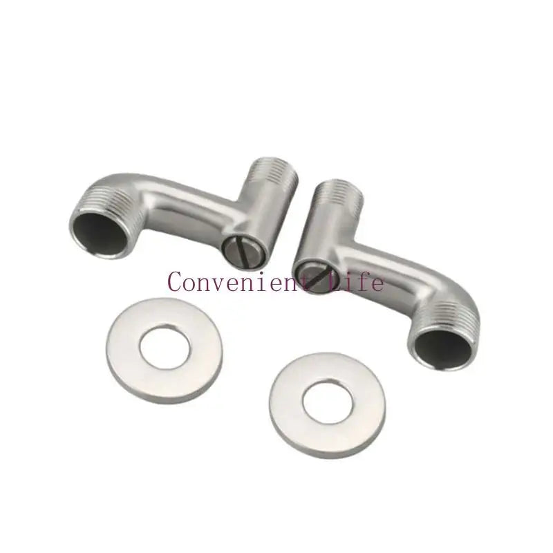 L1EE Shower Faucet Curved Foot Valves Fittings Shower Pipe Bend Connector Bathroom Elbow Reducing Angled Joint