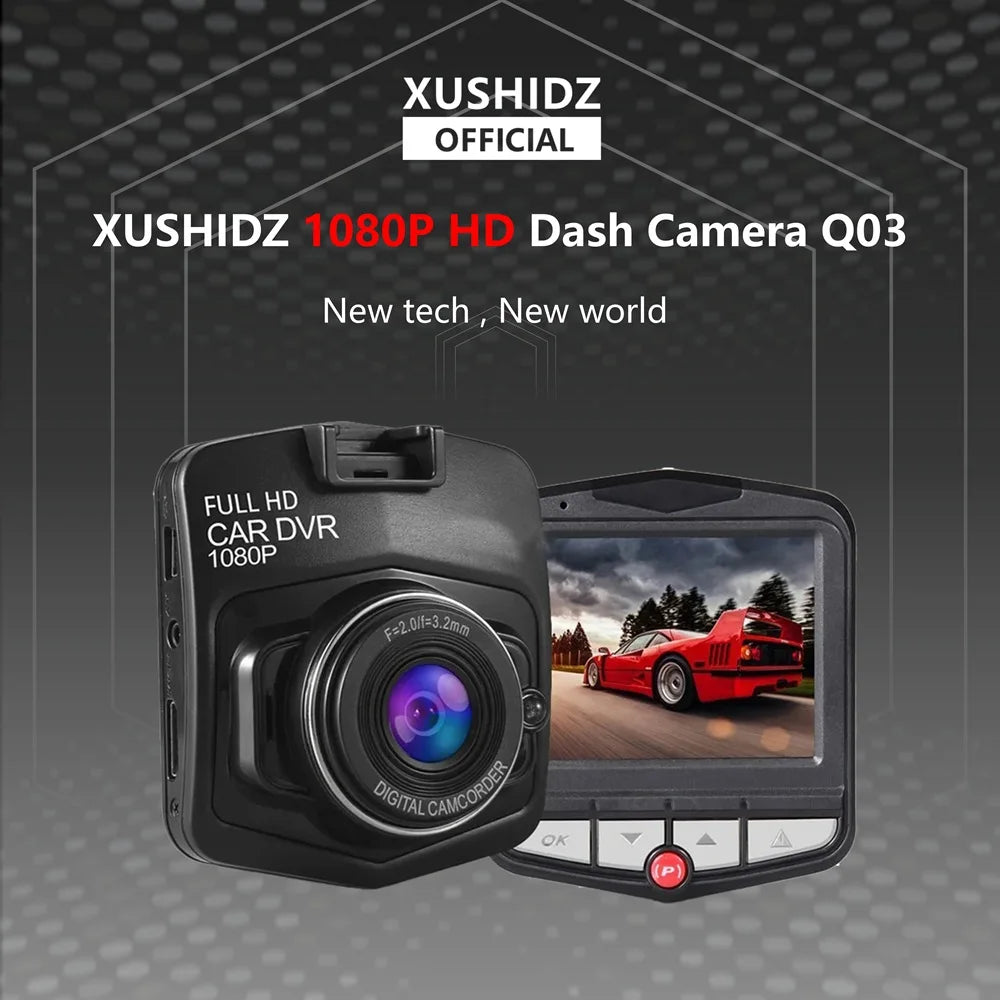 XUSHIDZ 2026 NEW HD 1080P Dash Camera G-sensor Dashcam Car Camera Vehicle Video Recorder DVR Dash Cam Super Night Vision HDR