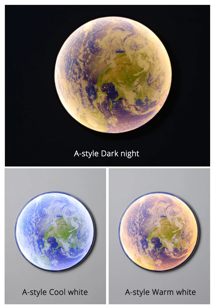 Modern LED Wall Lamp Moon Indoor Lighting For Bedroom Living Hall Room HOME Decoration Fixture Lights