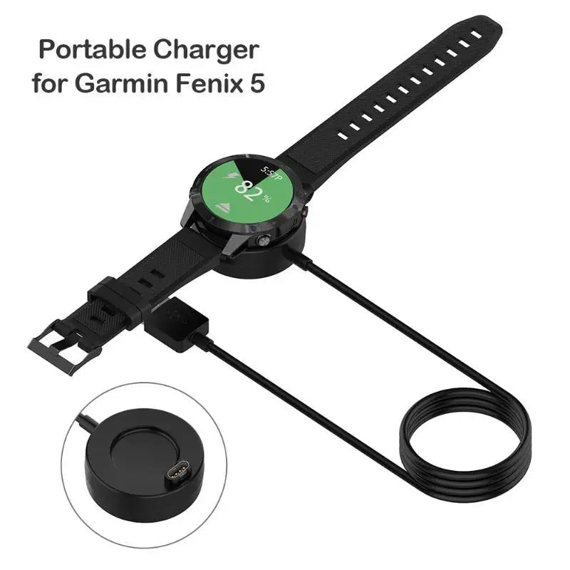 USB Charging Cable For Garmin Watch Fenix 7 7S 7X 6 6S 6X 5 5S 5X Vivoactive 3 4 Venu 2 2S 3 Forerunner 945 With Dustproof Plug