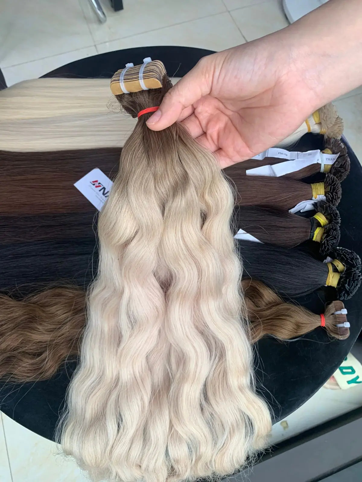 Wholesale 100g Tape-In Hair Extensions Baby Thin Premium All-Color Vietnamese Raw Virgin Straight Wavy Normal Tape