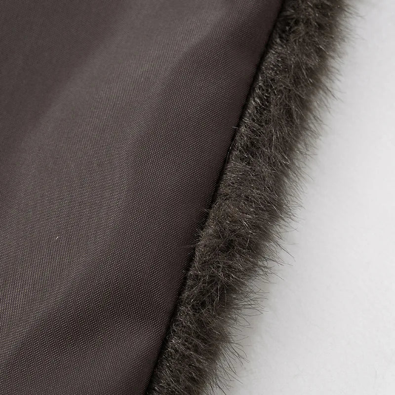 Solid Color Half Turtleneck Furry Sleeveless Top Patchwork Short Section Pullover Top 2025 Fall Woman'S Clothing Street
