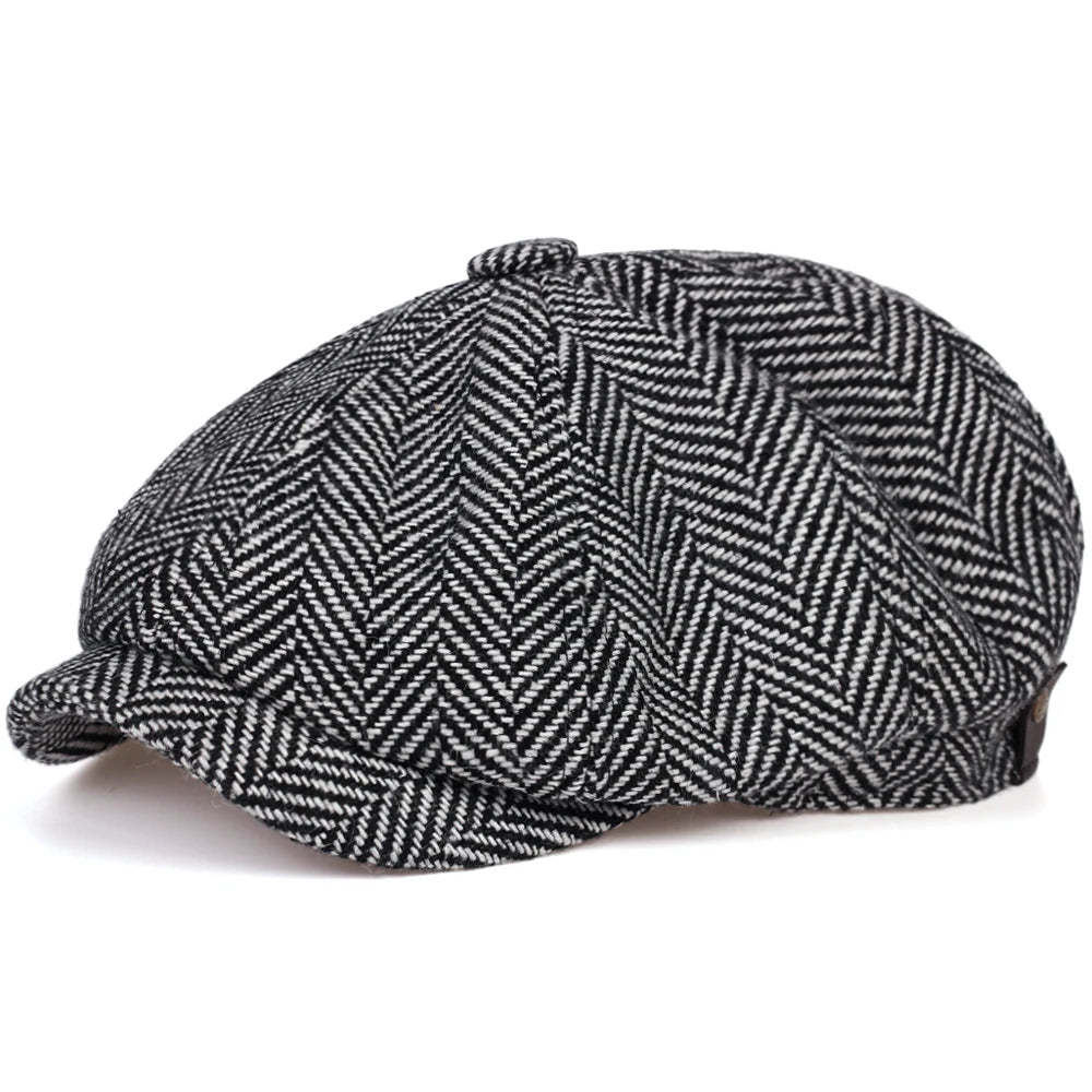 Fashion Wool Newsboy Caps Mens Herringbone Flat Caps Women Men British Painters Hats Soft Autumn Winter Caps Hats Casquette