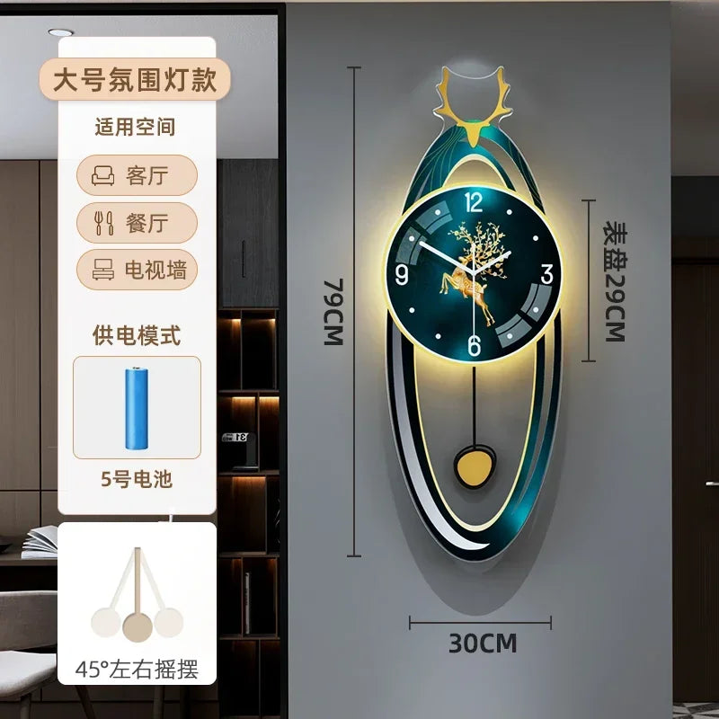 Aesthetic Bathroom Wall Watch Metal Art Bedrooms Korean Luxury Digital Clock Wall Modern Relogio De Parede Room Decorations