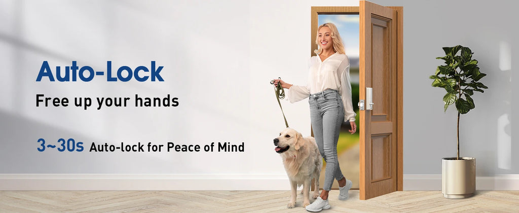 Smart Lock with password, Keyless Entry Door Lock with Touchscreen Keypads, Easy to Install, App Unlock, 50 User Codes