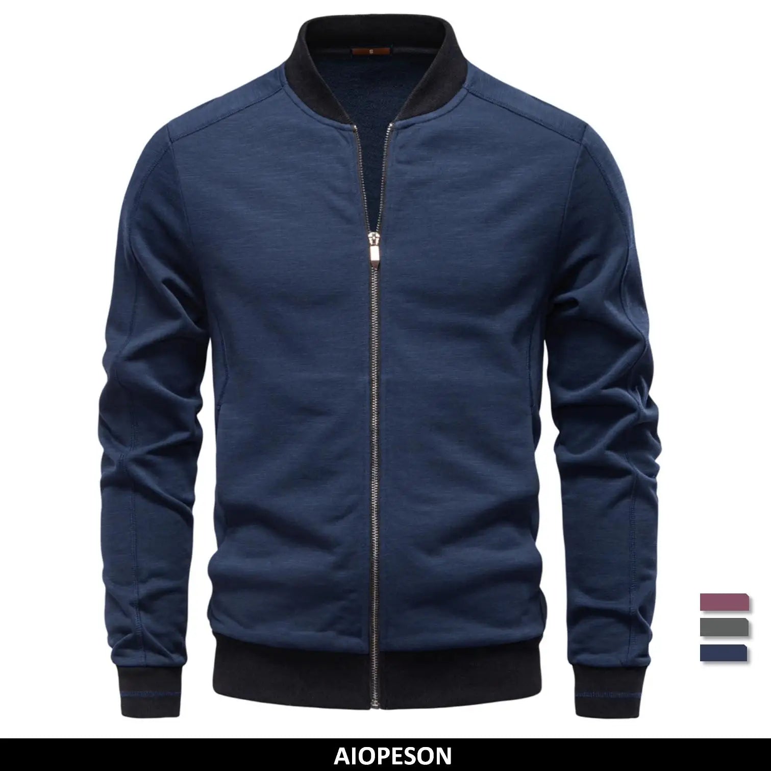 AIOPESON Baseball  Jacket Men Cotton Solid Color Thicken Warm Autumn Winter Casual Sportswear High Quality Zipper Jacket Male