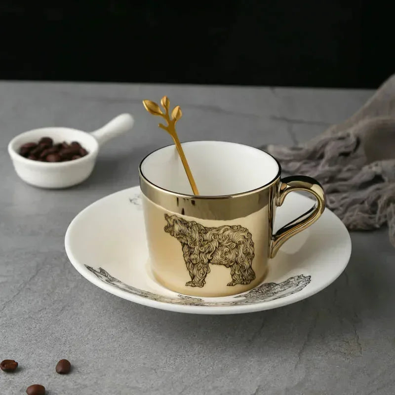 New Dynamic Mirror Reflection Cup Mug 250~300ml Home Drinkware Creative Ceramic Anamorphic Cup Coffee Tea Set Interesting Gift