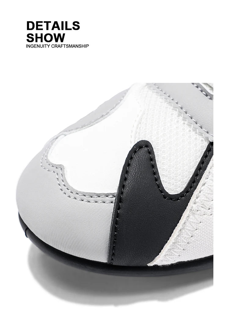 Men's Trendy Black and Gray Color-Blocked Mesh Breathable Casual Sports Shoes, Summer Thin Retro Forrest Gump Shoes, Lightweight Soft-Soled Shock-Absorbing Non-Slip Versatile Wear-Resistant Men's Shoes