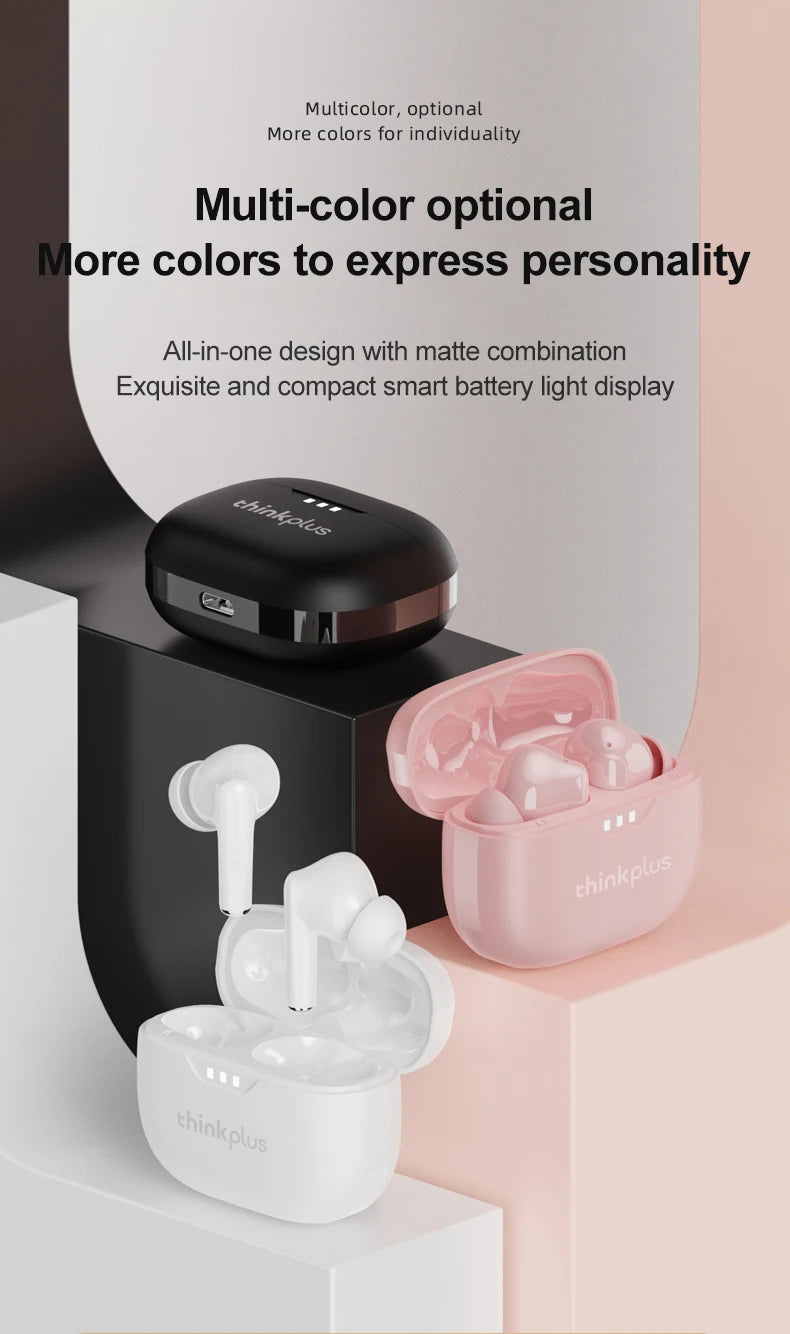 Lenovo Earphones TWS Wireless Bluetooth 5.3 Earbuds HiFi Stereo Noise Reduction Headphones Touch Control HD Call with Mic New