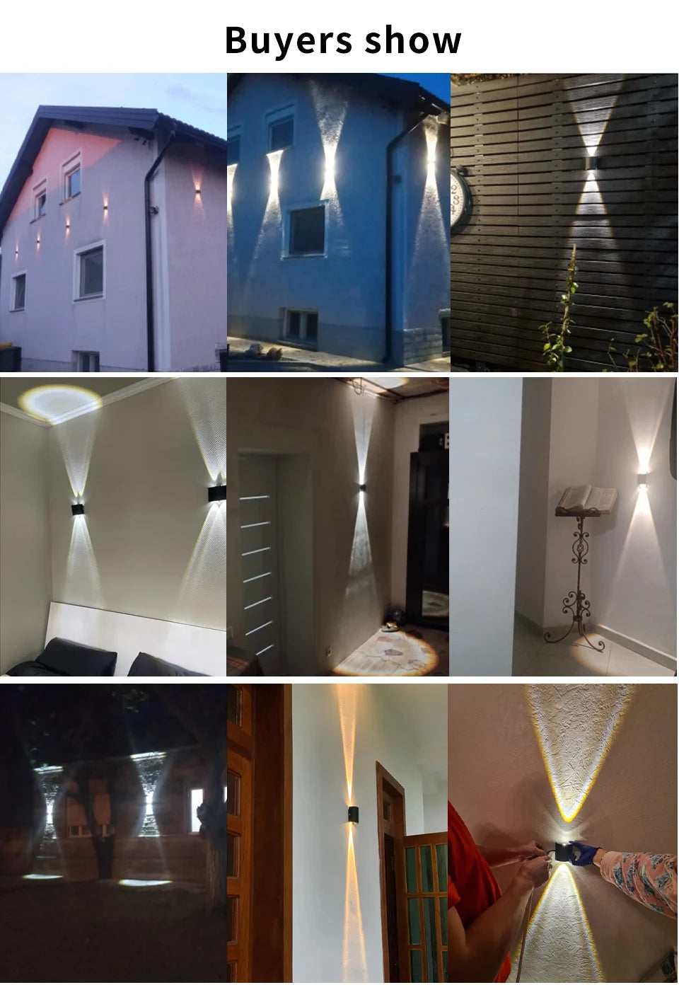 LED Wall Light Waterproof Outdoor Indoor Lighting IP65 AC100-240V Up and Down LED Wall Lamp 2w 4w for Garden Stair Night Light