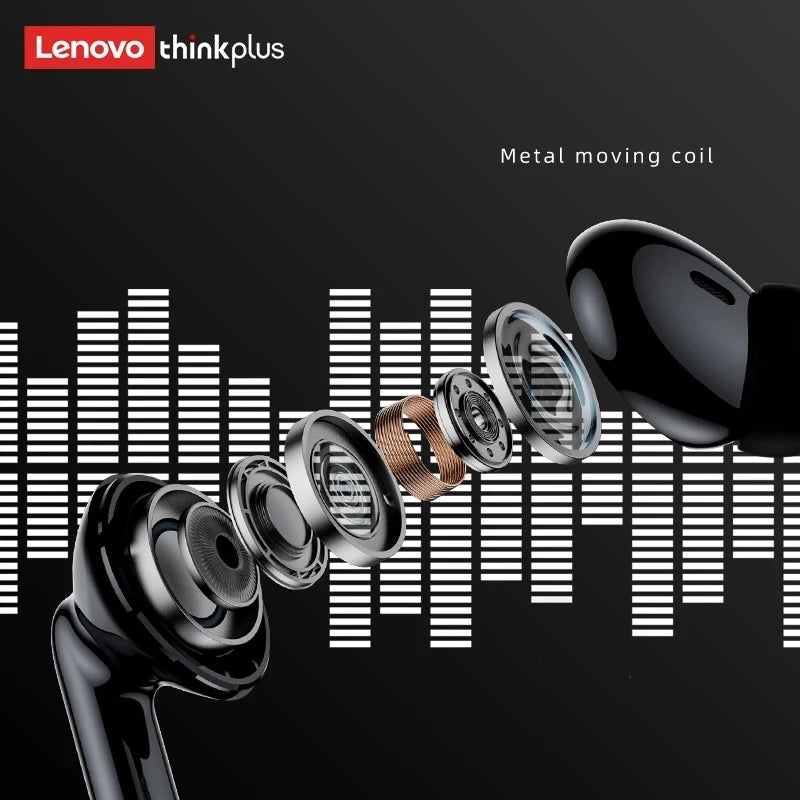 Lenovo Wireless Bluetooth Earphones Comfortable Fit Sweatproof In-Ear HiFi Sound Low Latency Gaming Headsets Sport Earbuds