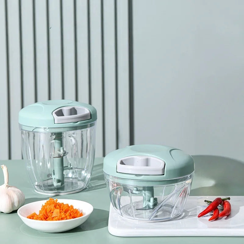 500/900ML Manual Meat Mincer Garlic Chopper Hand Pull Press Crusher Vegetable Grinder Chili Onion Cutter Kitchen Cooking Tools