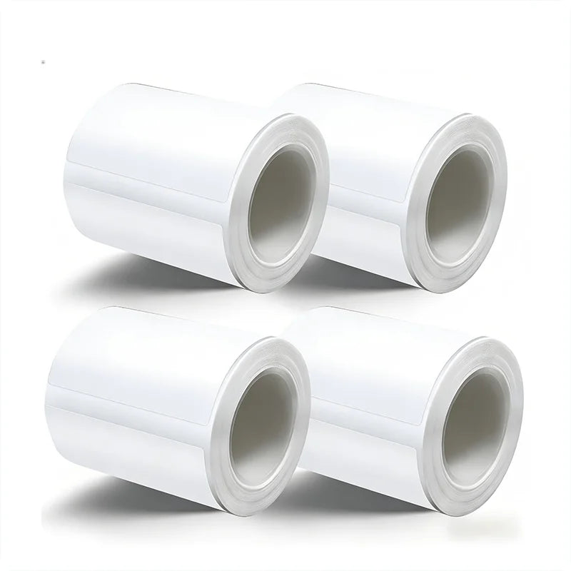 Multi-purpose Thermal Label Tape,Glossy Coating Oil & Scratch Resistant White Sticker Labels Compatible withVariousLabelPrinters