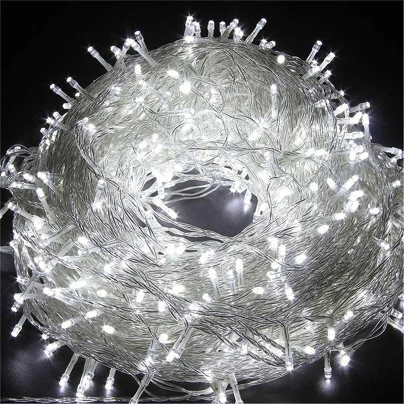 Outdoor LED String Lights Garland 2M 10M Waterproof Fairy Light Festoon Lamp Wedding Party Holiday Gardening Decoration Light