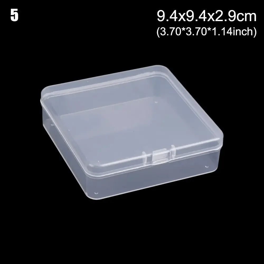 Mini Plastic Box Rectangular Translucent Packing Box Dustproof Durable Strong Jewelry Button Sundries Storage Case Container