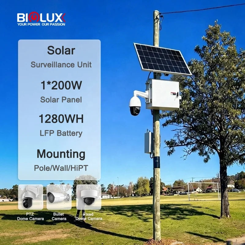 Portable HiTOP Solar CCTV Kit Outdoors Security Commercial Solar Energy System For Complete CCTV Power Solution