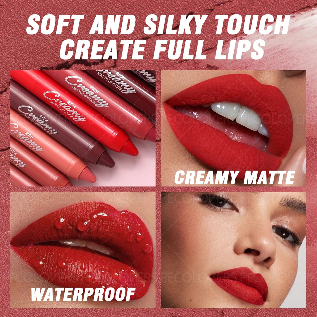 [1PC Matte Lipstick, Nude Natural] Waterproof & Sweatproof - Daily Makeup & Date Makeup, Perfect Valentine's Day Gift